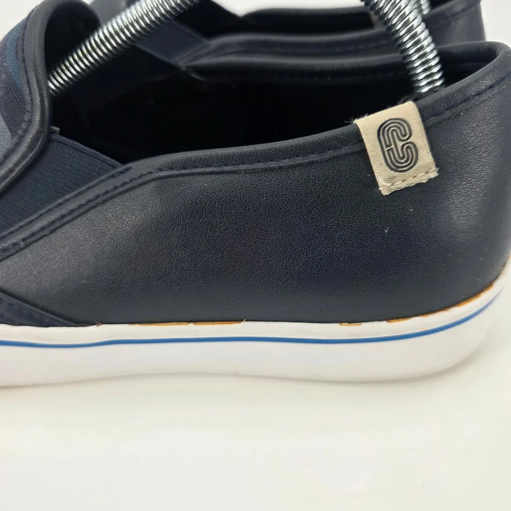 COACH CITYSOLE SKATE SLIP ON SNEAKERS MENS SIZE 10 D BLUE CAMO LEATHER CANVAS - Picture 8 of 14